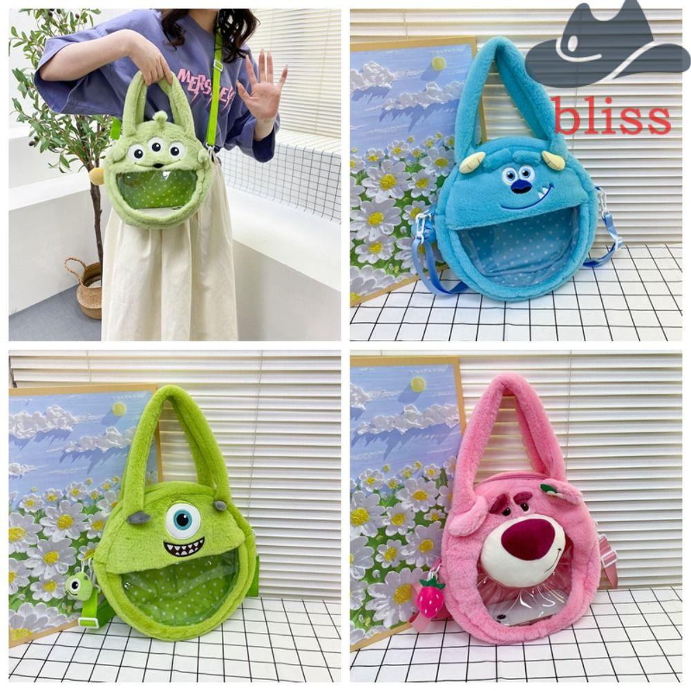 BLISS Túi Đeo Chéo Bằng PVC Trong Suốt Cỡ Lớn Họa Tiết Hoạt Hình Phong Cách Nhật Bản Cho Nữ