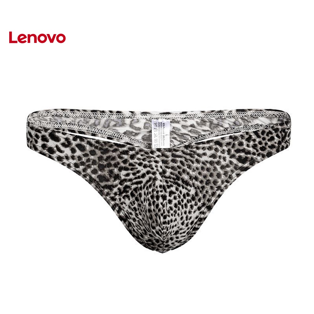 Quần Lót Chữ T Thoáng Khí In Họa Tiết Da Báo Quyến Rũ Cho Nam