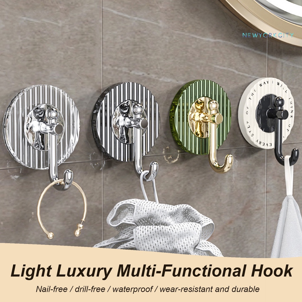 Bộ 4 Móc Nhựa Tròn Treo Đồ Dán Tường Không Cần Khoan Đa Năng