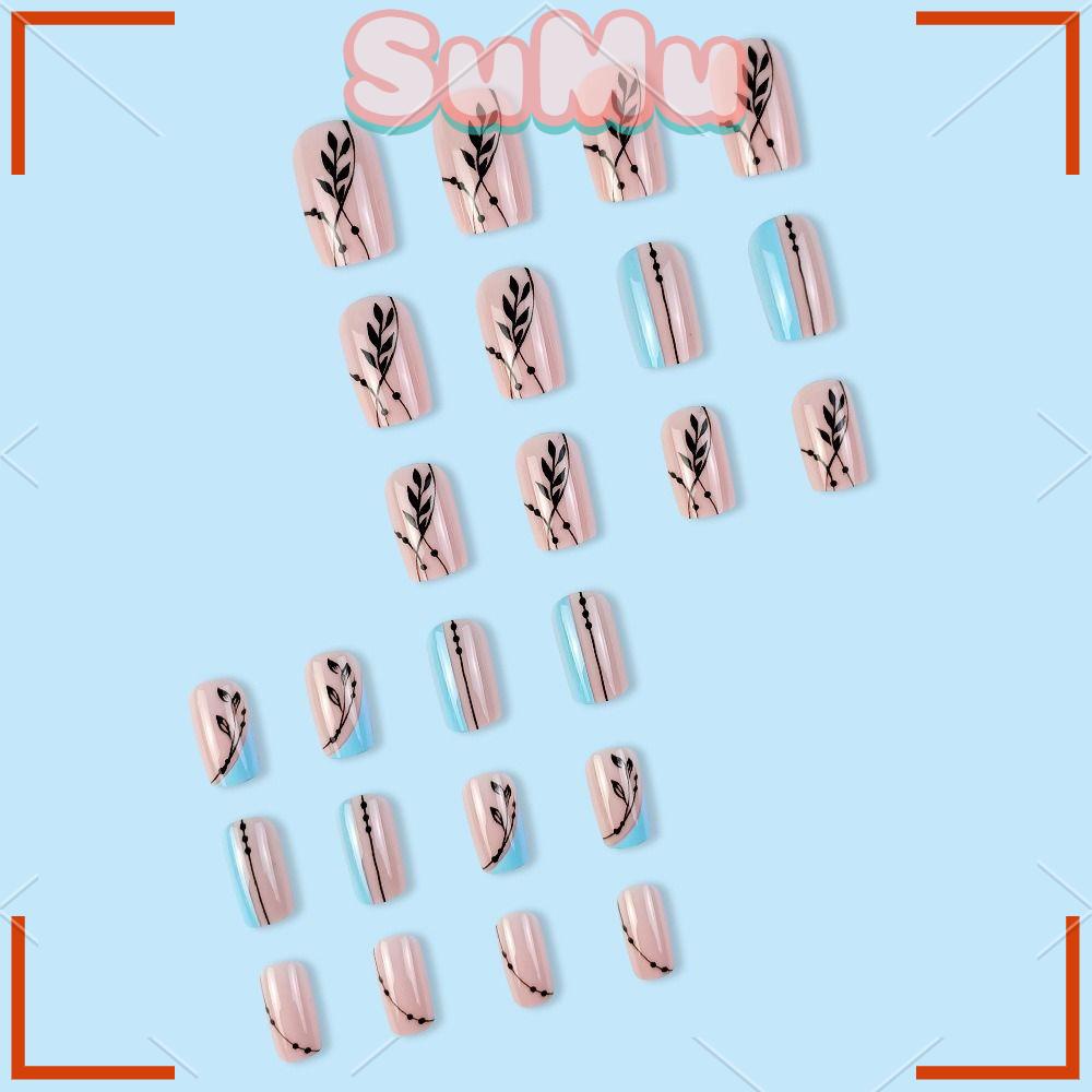 SUMU Bộ Móng Tay Giả Đầu Vuông Có Thể Tháo Rời Che Phủ Toàn Diện Dành Cho Nữ