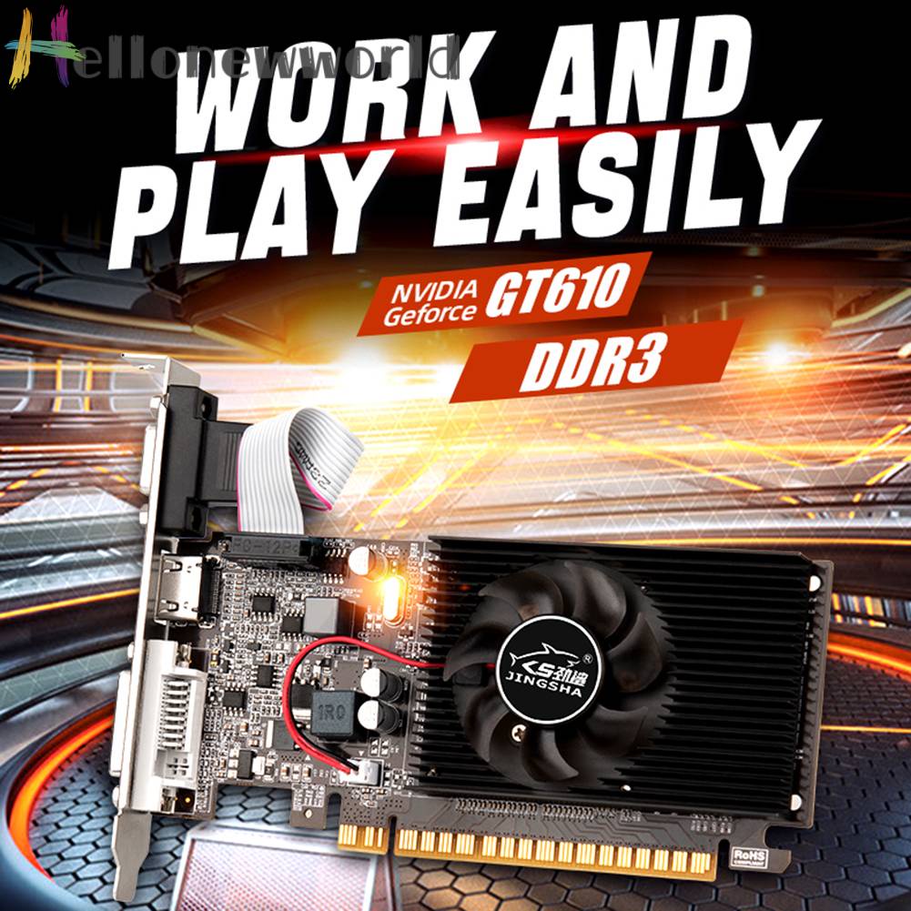 Thẻ Đồ Họa GT610 810MHZ DDR3 1GB Cho Máy Tính
