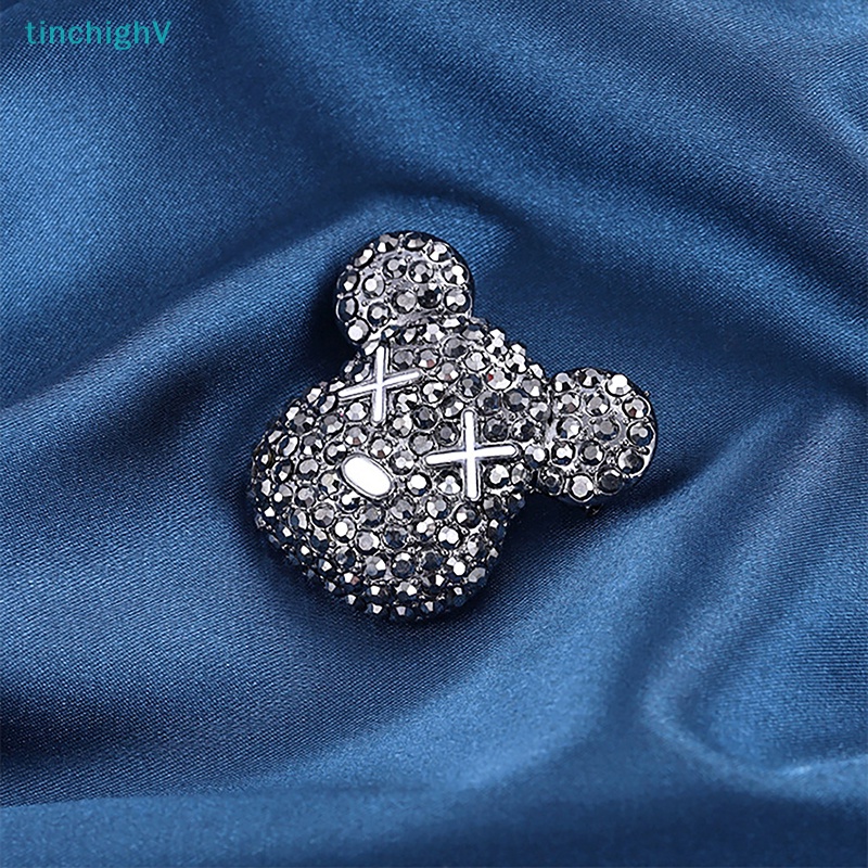 Ghim Cài Áo Hình Gấu Đính Đá Tráng Men Sáng Tạo Thời Trang Cho Nữ