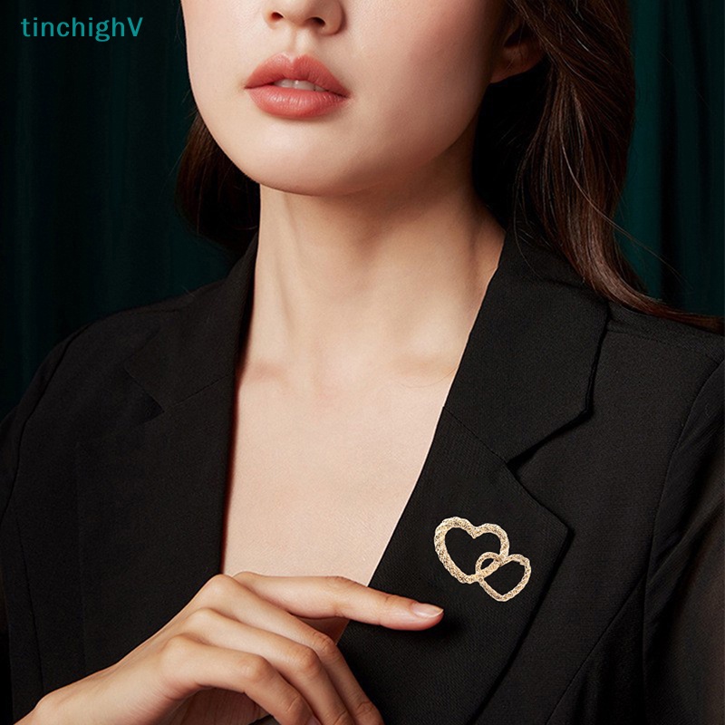 [TinchighV] Ghim Cài Áo Hình Trái Tim Đơn Giản Bằng Kim Loại Dành Cho Nam Và Nữ [Mới]