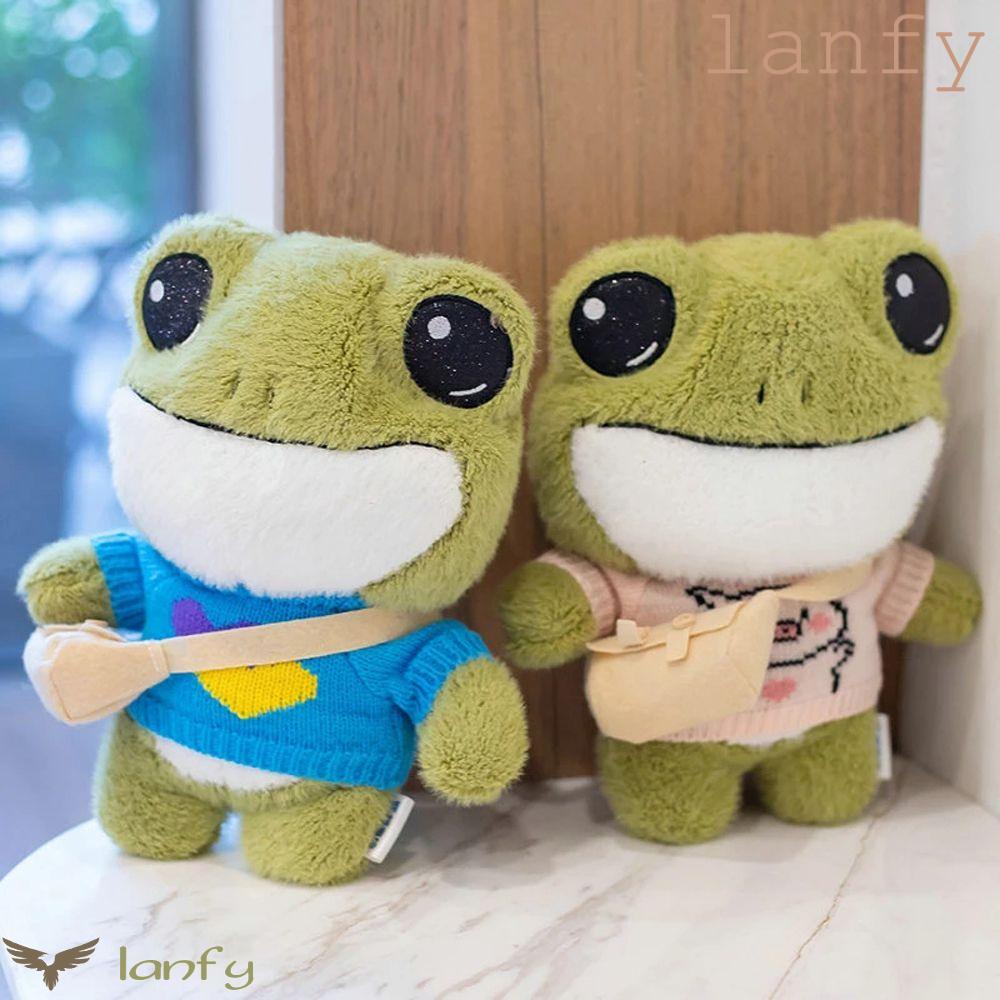 LANFY Đồ chơi nhồi bông Hình Ếch Mắt To 29cm Mềm Mại