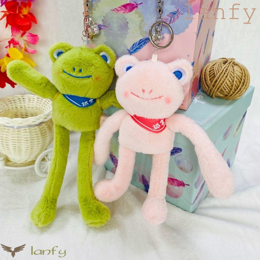 LANFY Móc Chìa Khóa Hình Chú Ếch Tai Dài Nhồi Bông Thời Trang Dành Cho Trẻ Em