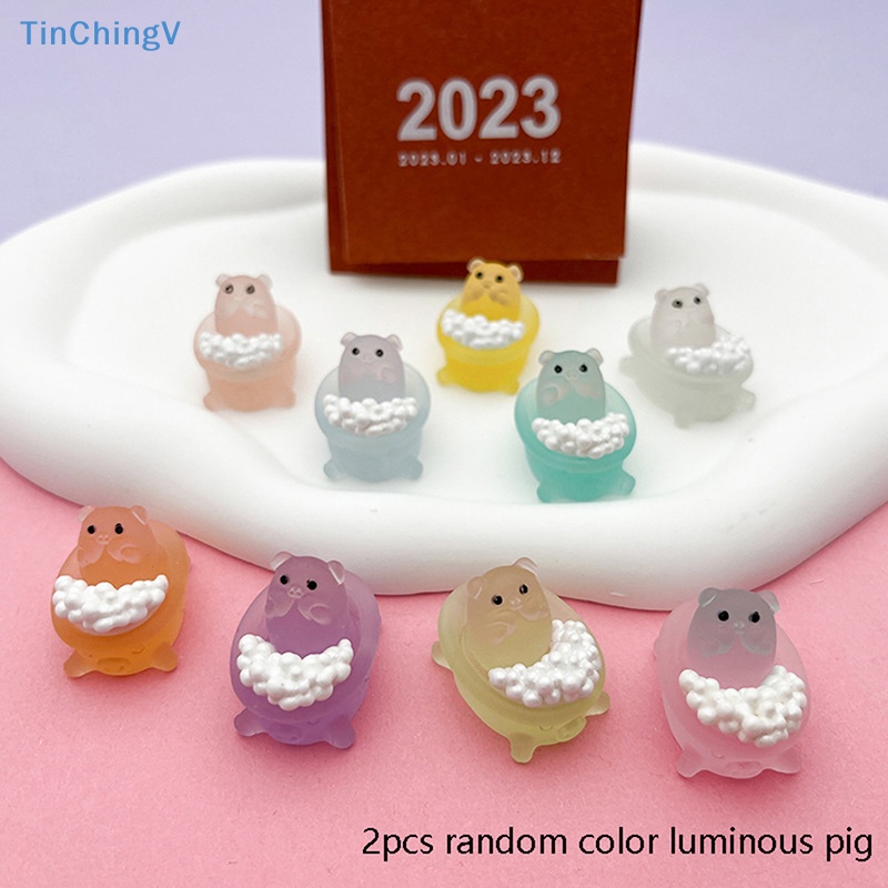 [TinChingV] Bộ 2 Tượng Heo Hoạt Hình 3D Phát Sáng Trong Bóng Tối [Mới]
