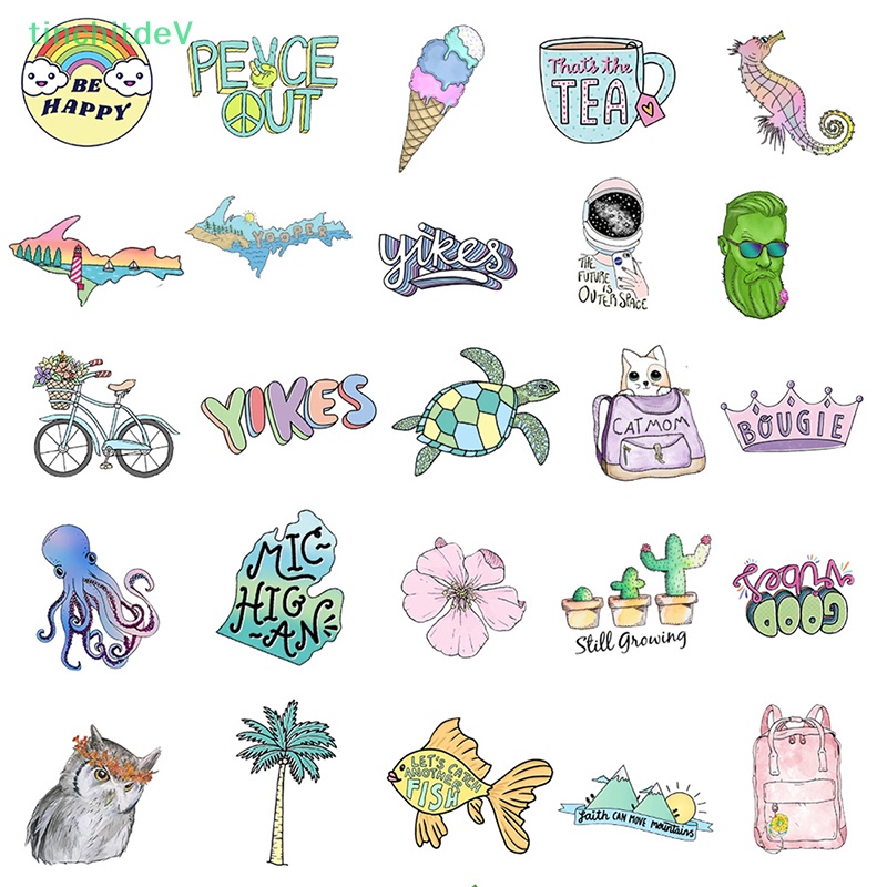 Bộ 50 Miếng Dán Chống Thấm Nước Chuyên Dụng Cho Bình Nước / Điện Thoại / Laptop