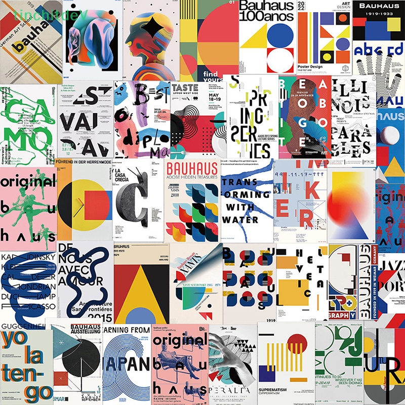 Bộ 40 Miếng Dán PVC Họa Tiết Graffiti Hoạt Hình Nghệ Thuật Trang Trí Xe Hơi / Vali / Laptop