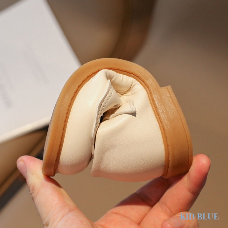 Giày Búp Bê Da Đế Mềm Thiết Kế Đục Lỗ Thời Trang Xuân Thu Cho Bé Gái