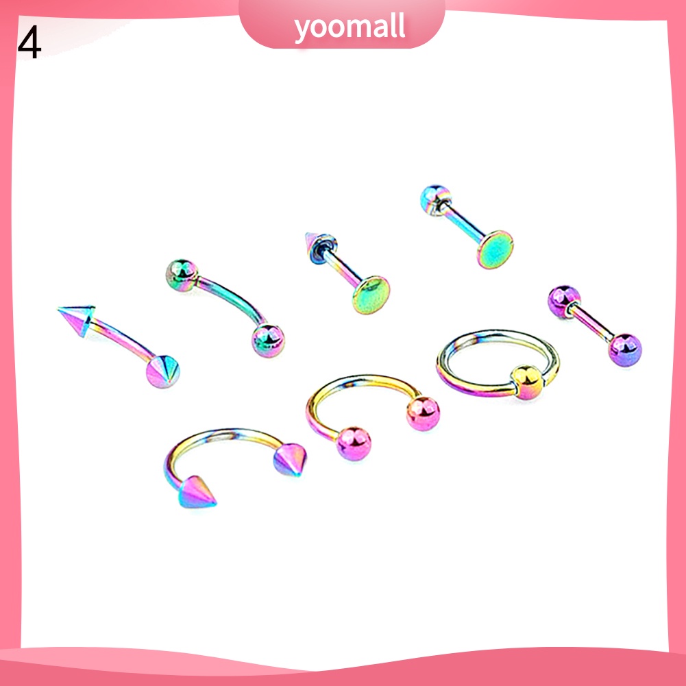 Set 8 Khuyên Xỏ Cơ Thể Thời Trang Cá Tính