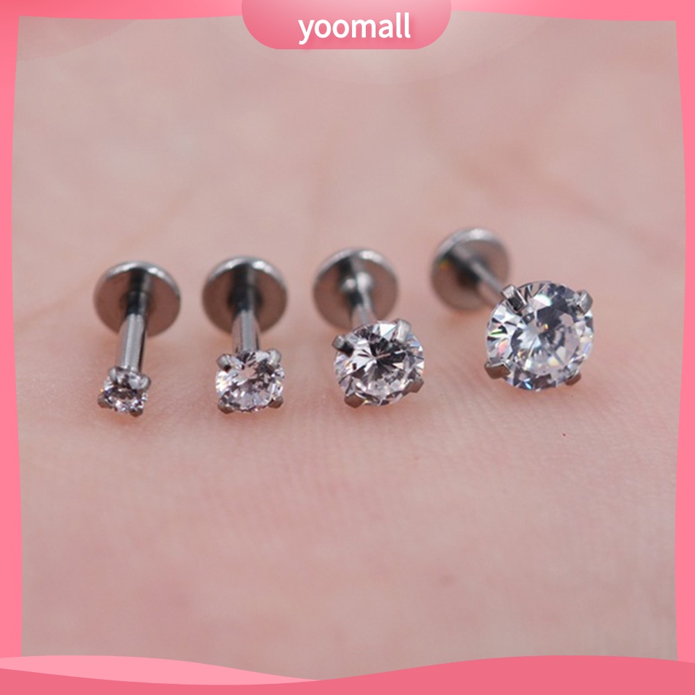1 Khuyên Xỏ Môi Đính Đá Zircon Thời Trang