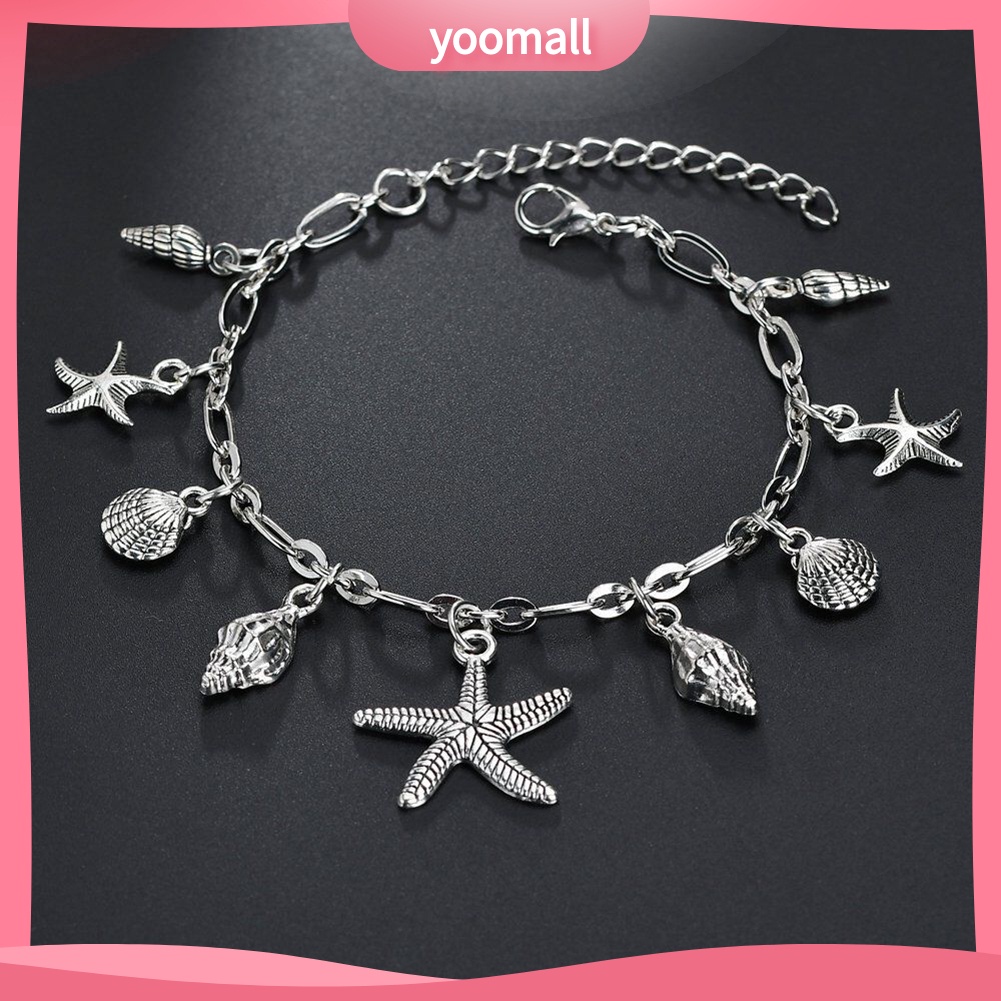 Lắc Chân Hợp Kim Mặt Hình Vỏ Sò / Sao Biển Thời Trang Cho Nữ