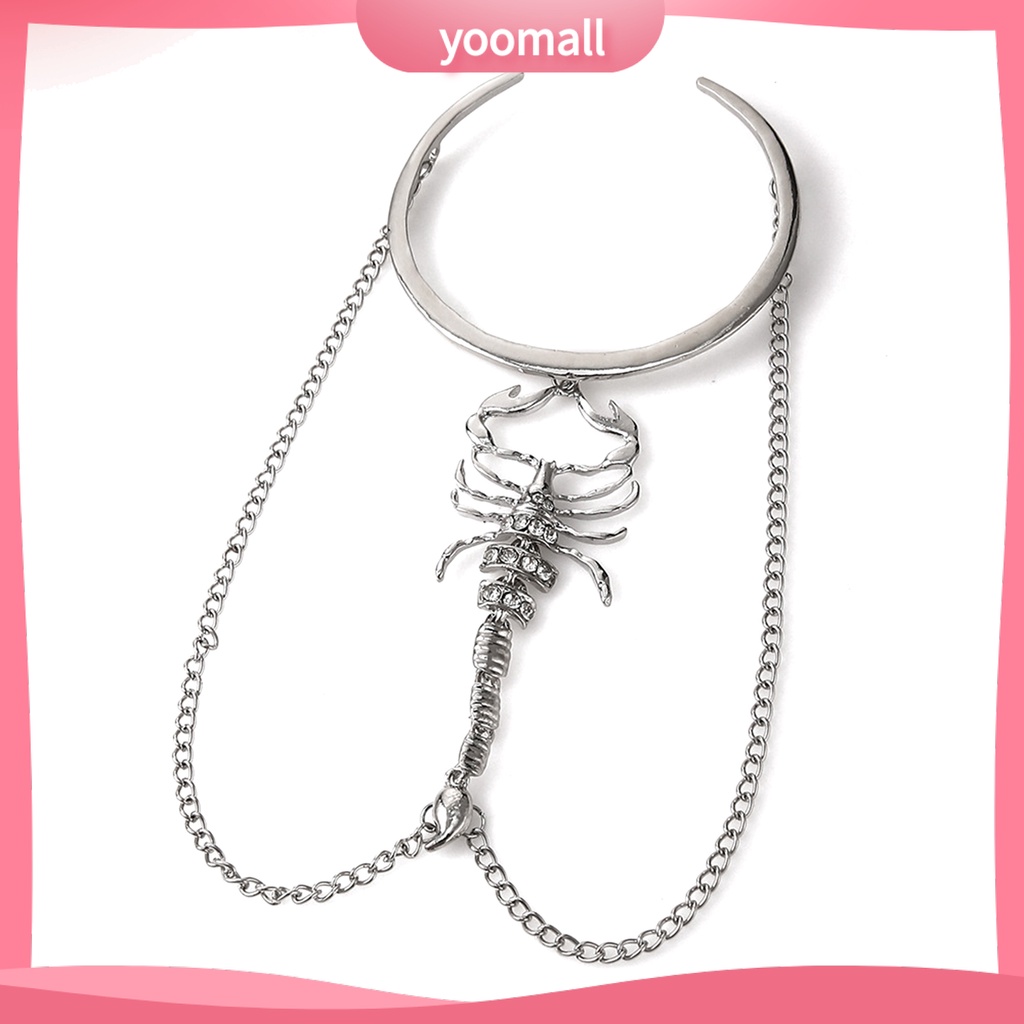 [YM] Nhẫn Đeo Cánh Tay Nhiều Tầng Màu Sắc Trơn Trang Trí Chuỗi Xích Trên Bằng Hợp Kim Sáng Tạo Cho Nữ Mỗi Ngày