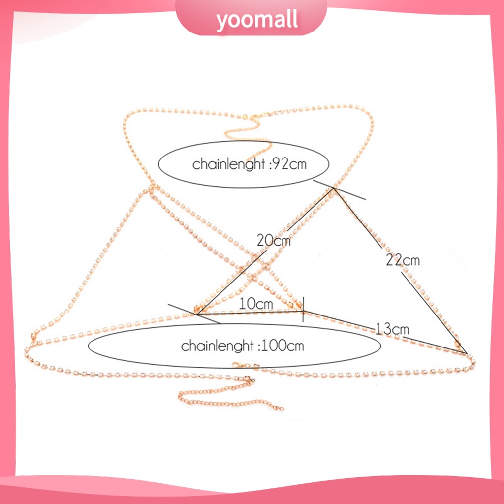 [YM] Vòng cổ Đeo Bikini Đính Đá Phong Cách Bohemian Gợi Cảm Cho Nữ