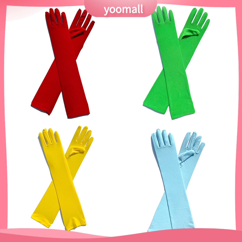 1 Đôi Găng Tay Dài Siêu Mềm Mại Thân Thiện Với Da Chống Phai Màu Dùng Để Hóa Trang / Khiêu Vũ / Quán Bar / Tiệc Tùng