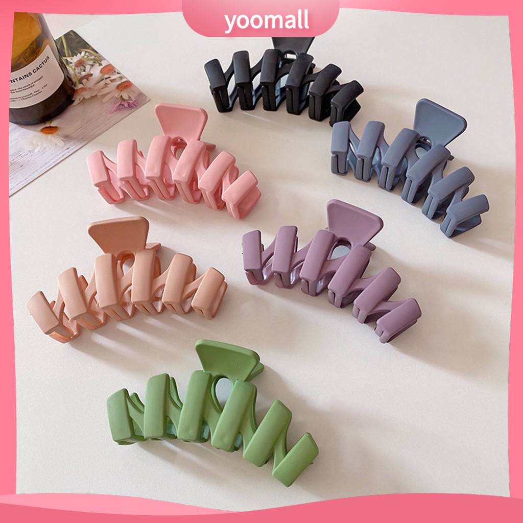 Kẹp Tóc Cá Mập Màu Trơn Bằng Nhựa Resin Thân Thiện Với Môi Trường Kích Thước Lớn Hợp Thời Trang