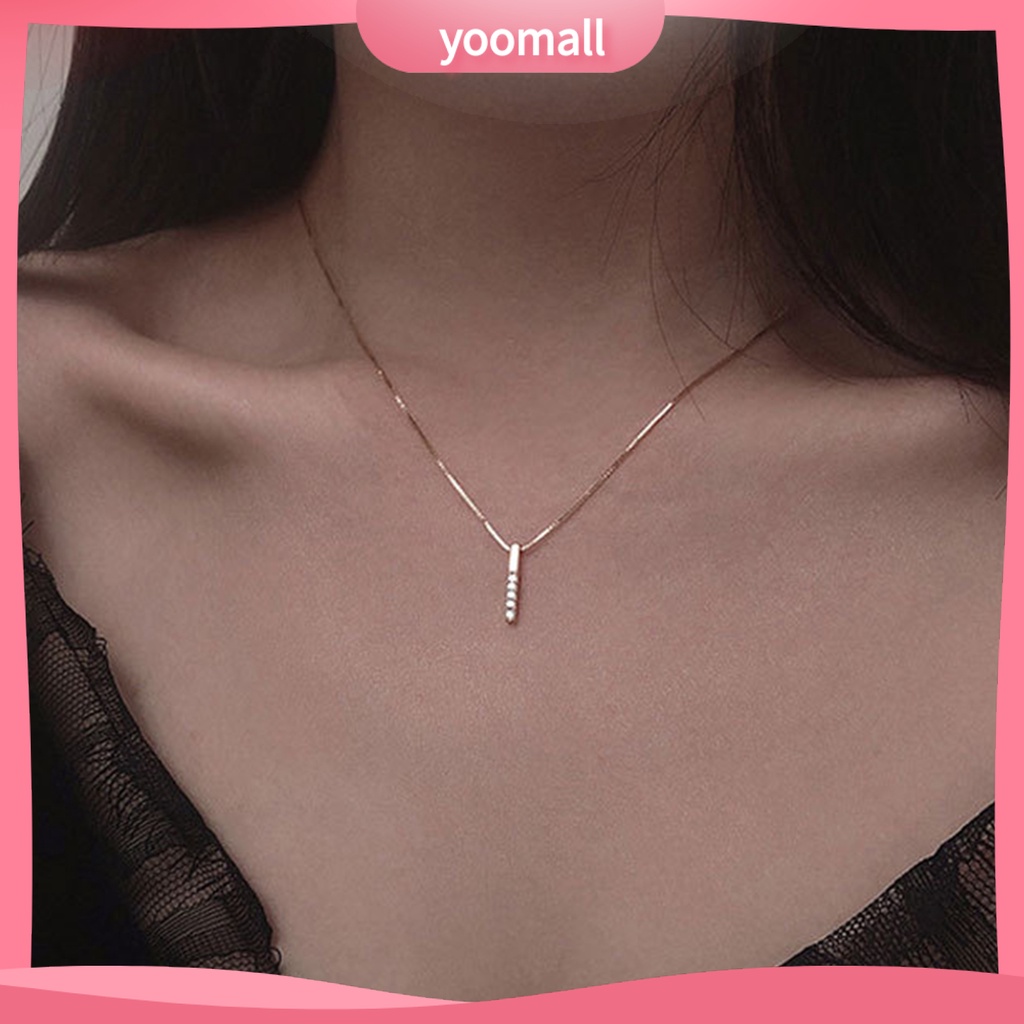 [YM] Vòng cổ Dát Đá Giả Kim Cương Sáng Bóng Lâu Trôi Cho Ngày Valentines