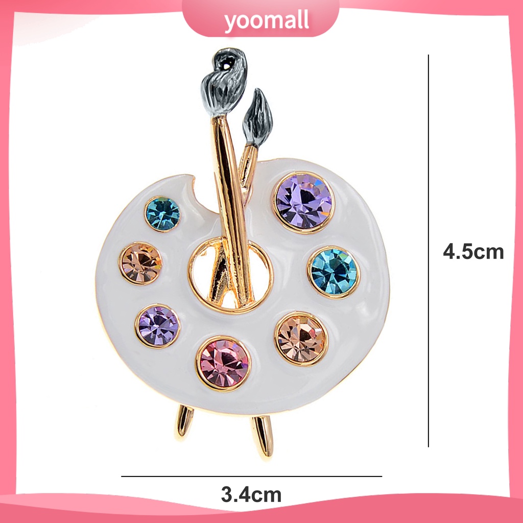 [YM] Ghim Cài Áo Họa Tiết Hình Học Tráng Men Bóng Cao Chống Rỉ Sét Tinh Tế Trang Trí Cho Nữ