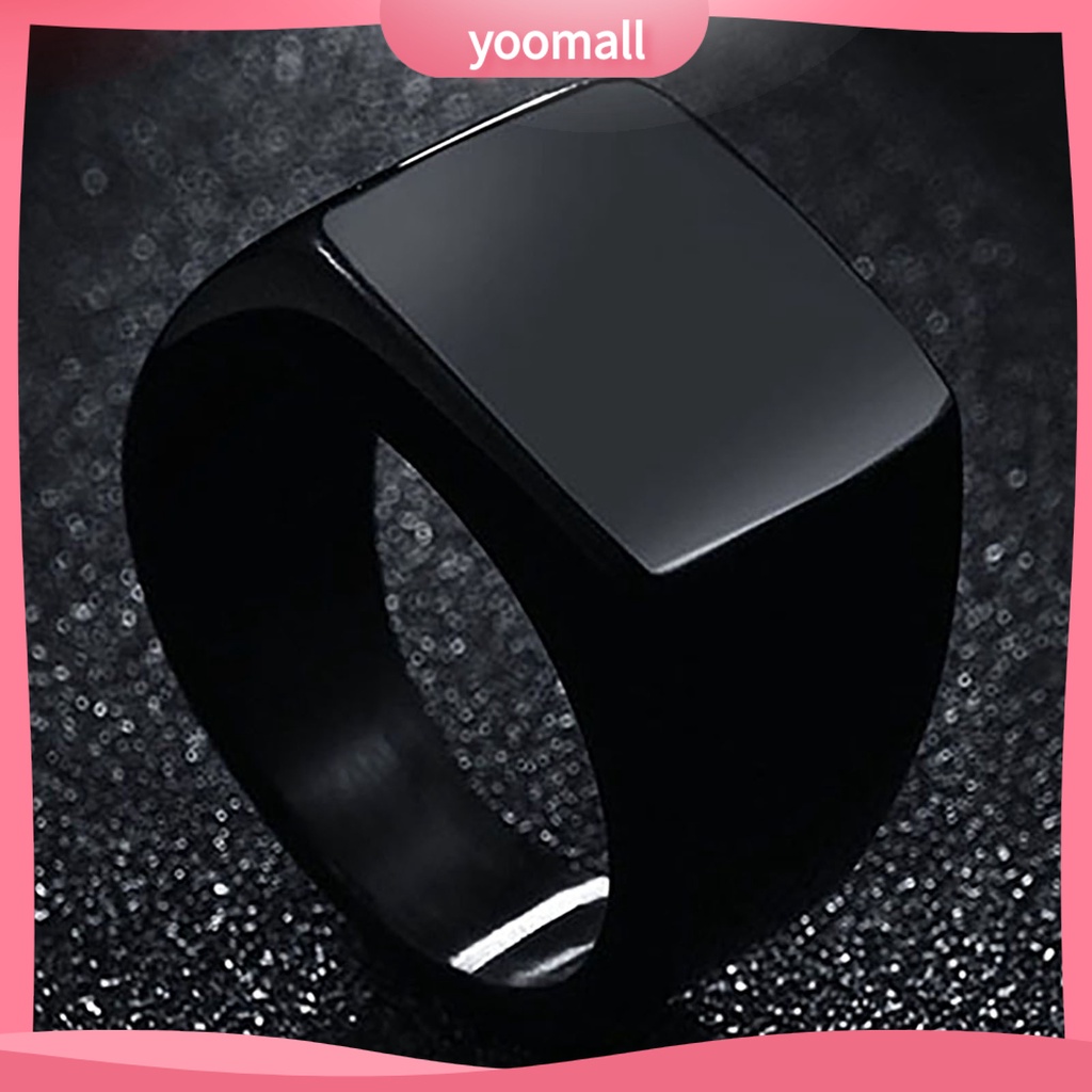 Nhẫn Đeo Ngón Tay Bằng Thép Không Gỉ Màu Sắc Thời Trang Dành Cho Nam