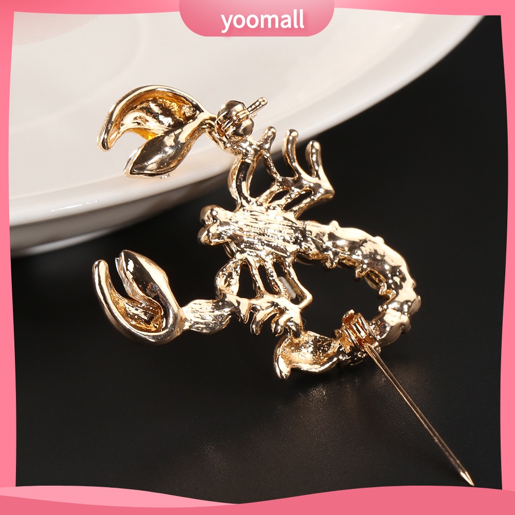 Ghim Cài Áo Hình Bọ Cạp Đính Đá Nhân Tạo Thời Trang