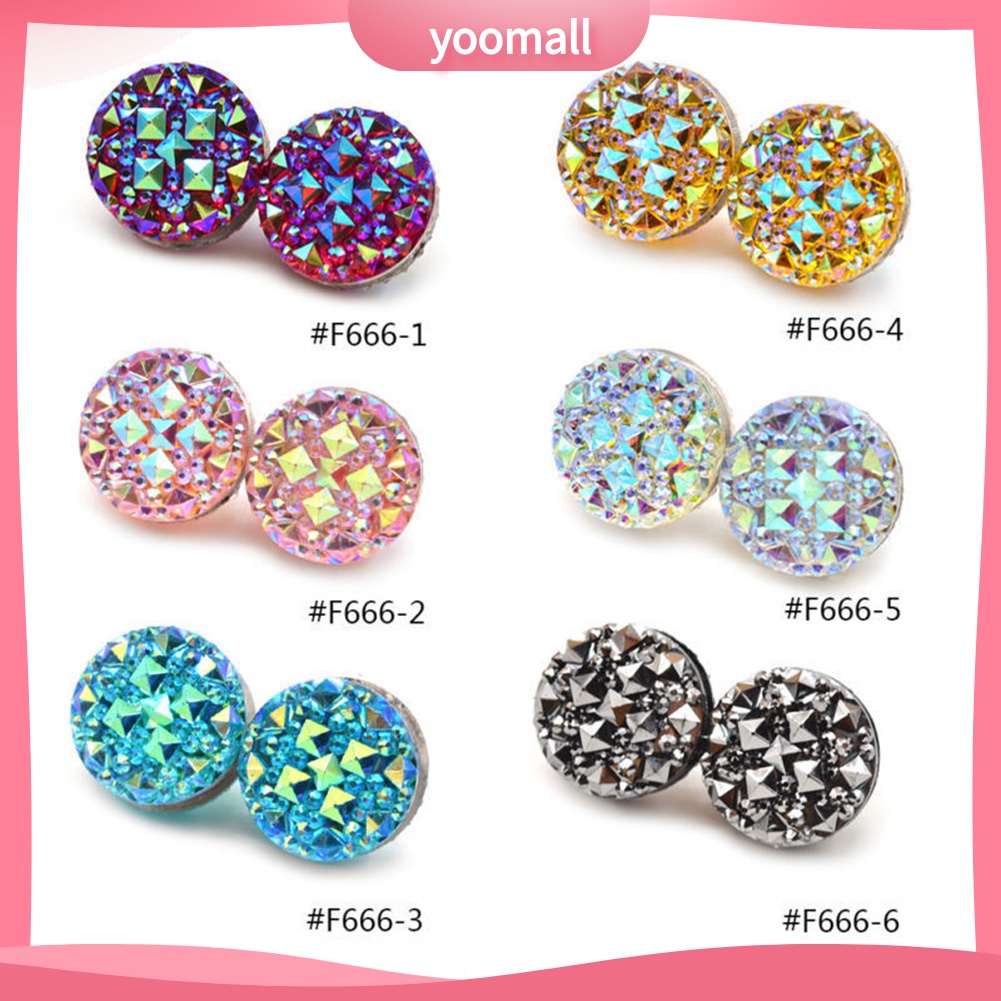 1 Cặp Trâm Cài Áo Đính Đá Tròn Phong Cách Đạo Hồi Thời Trang