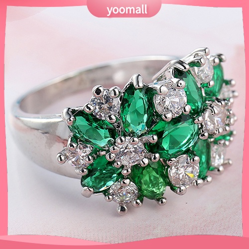 Nhẫn Mạ Bạc 925 Đính Đá Thời Trang Dành Cho Nữ