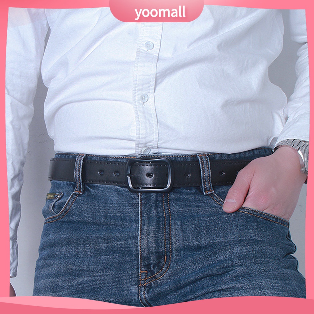 Thắt Lưng Giả Da Nhiều Lỗ Màu Trơn Tùy Chỉnh Thời Trang Cho Nam