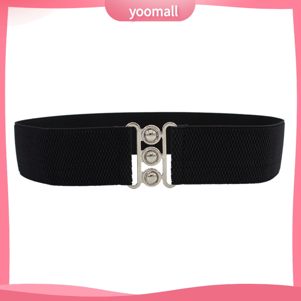 Thắt Lưng Bản Rộng Co Giãn Màu Trơn Điều Chỉnh Được Trang Trí Quần Áo Cho Nữ