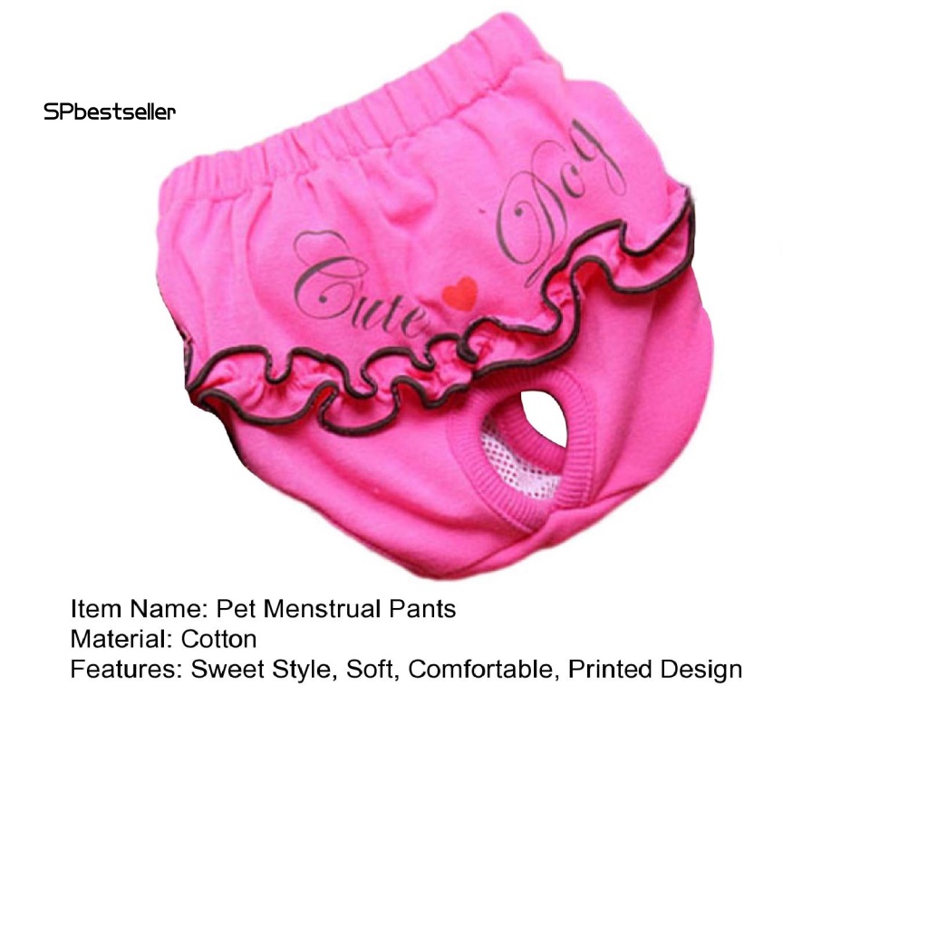 Quần Tã Vệ Sinh In Họa Tiết Xinh Xắn Có Thể Giặt Sạch Cho Thú Cưng