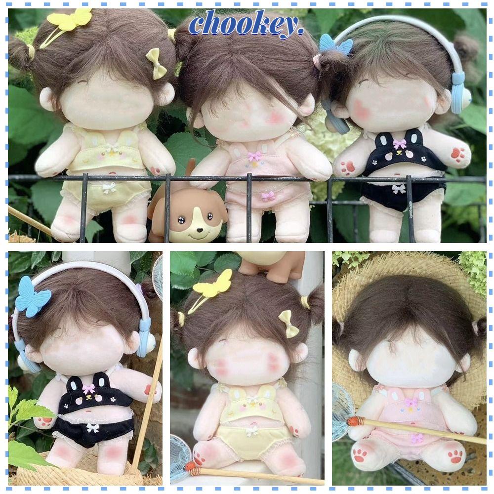 CHOOKEY Bộ Đồ Bơi Cotton 10cm / 20cm Họa Tiết Hoạt Hình Xinh Xắn Dành Cho Búp Bê