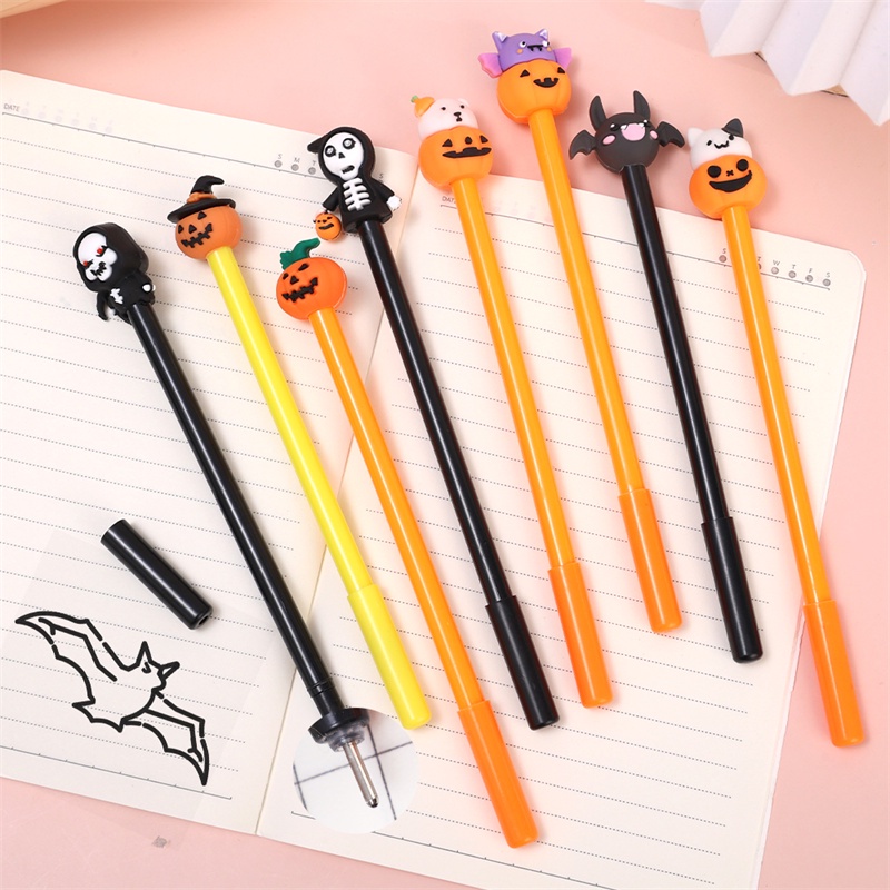 Bút Mực Đen Ngòi 0.5mm Hình Bí Ngô Halloween Dễ Thương