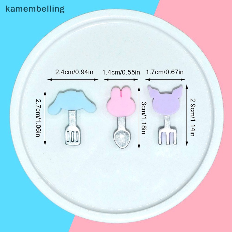 Set 10 Muỗng Nĩa Hoạt Hình Trang Trí Nhà Búp Bê