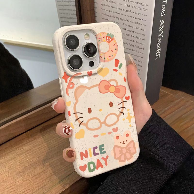 Ốp Điện Thoại Mềm Chống Sốc In Hình Gấu Hello Kitty Cho Iphone 12 Plus 11 7 max 14 Pro 813