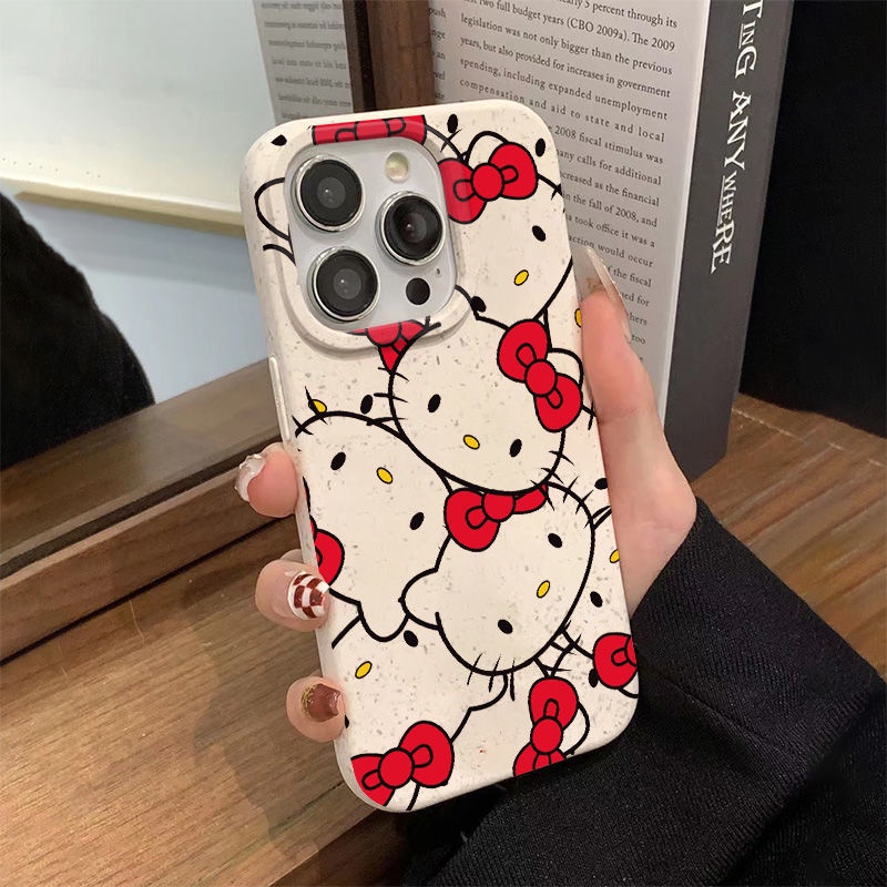 Ốp Điện Thoại Dẻo Họa Tiết Hoạt Hình Mèo Kitty Dễ Thương Chống Sốc Cho Iphone11 7max 13iPhone128 14pro