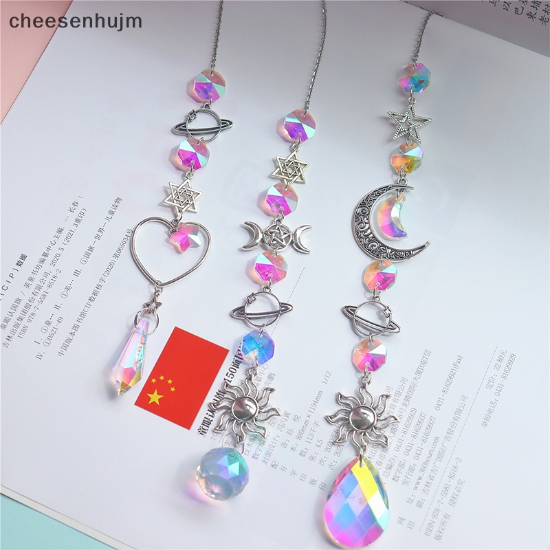 Chuông Gió Hình Ngôi Sao / Mặt Trời Đính Đá Pha Lê Xinh Xắn Treo Trang Trí