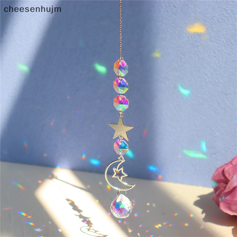 Chuông Gió Hình Ngôi Sao / Mặt Trời Đính Đá Pha Lê Xinh Xắn Treo Trang Trí