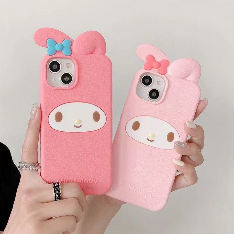 Ốp Điện Thoại Silicon Mềm Chống Sốc Hình Sanrio My Melody 3D Cho IPhone 14 Pro Max / 14 Pro / 14 / 13 Pro Max / 13 Pro / 13