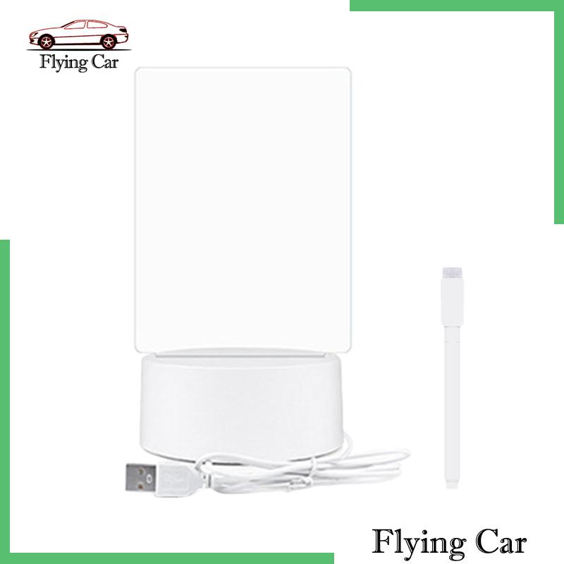 Bảng Viết Có Đèn LED Và Giá Đỡ Ghi Chú Bằng Acrylic Trong Suốt Tiện Dụng Cho Trường Học / Quán Bar