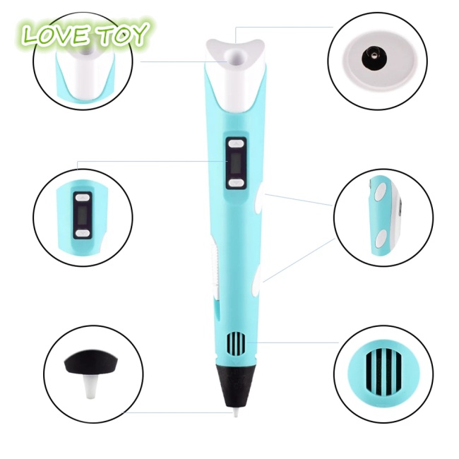 Bút Vẽ 3d Nkodok Ngòi 1.75mm Có Màn Hình Led Hiển Thị (5v + Cáp usb)