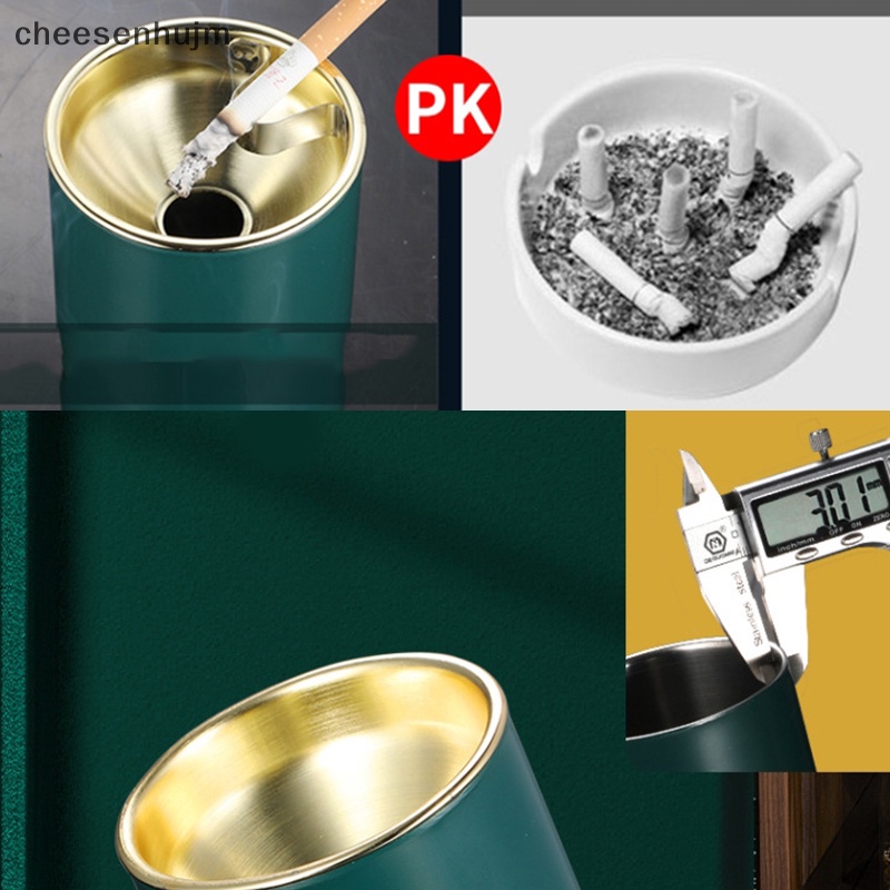 Gạt Tàn Thuốc Hình Tròn Bằng Thép Không Gỉ Cao Cấp