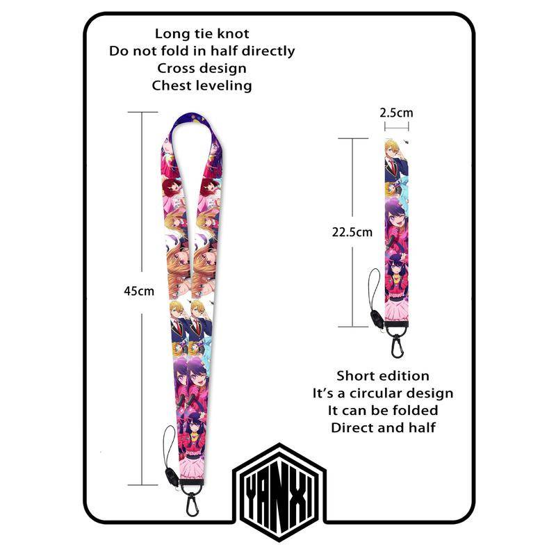 Dây Đeo Cổ Đựng Thẻ Tín Dụng In Hoạt Hình Oshi no Ko MHoshino Ai Mem Cho Hoshino Aquamarine Kurokawa Akane