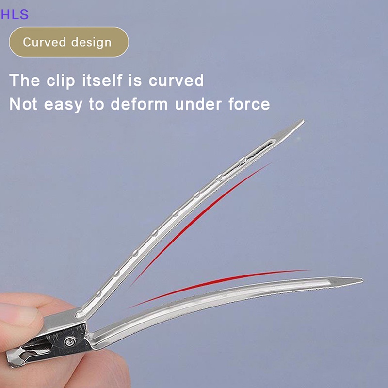 Set 10 Kẹp Tóc Tạo Kiểu DIY Bằng Kim Loại Chuyên Dụng Cho Salon