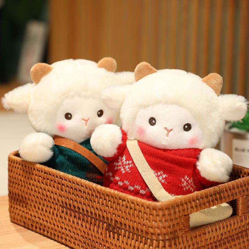 Cừu Nhồi Bông Màu Trắng Dễ Thương Dùng Làm Gối Ôm