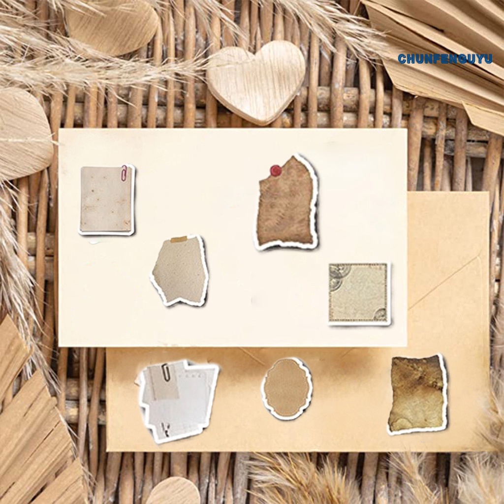 Bộ 80 Miếng Dán Giấy Dùng Trang Trí Sổ Tay Phong Cách Vintage