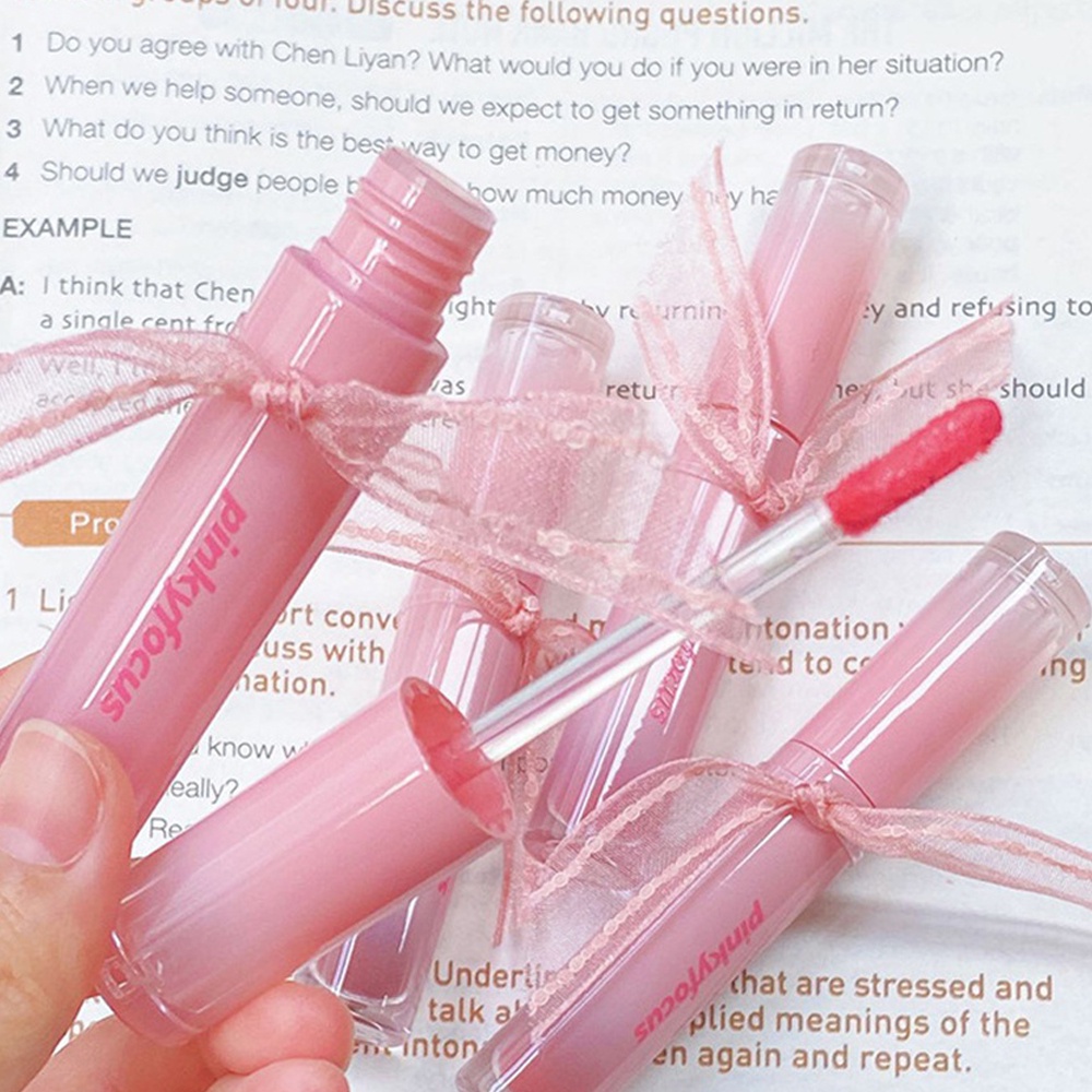 Son Môi PinkyFocus Dưỡng Ẩm Chống Dính Cốc Cho Nữ