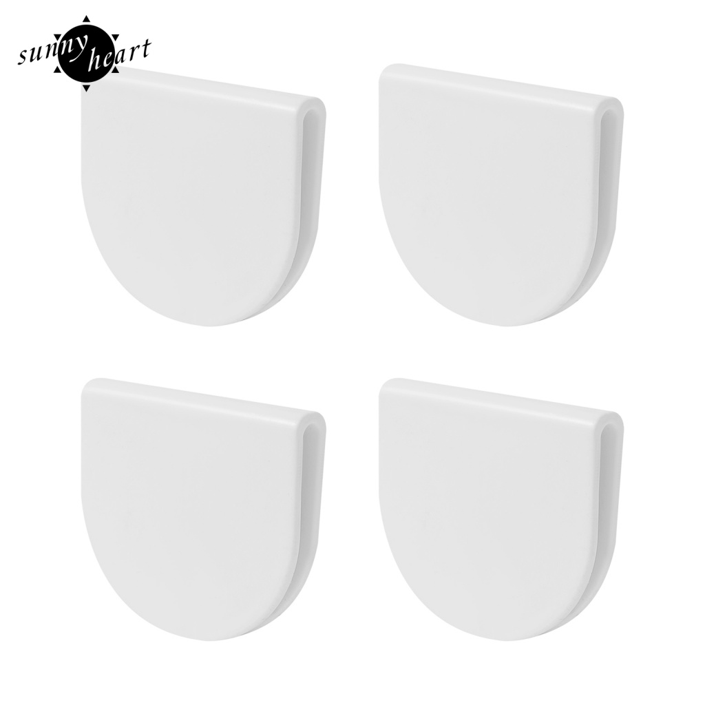 Sunnyheart Set 4 Kẹp Rèm Tắm Nhỏ Tự Dính Làm Sạch Bề Mặt Phòng Tắm Khô Và Sạch Sau Khi Sử Dụng Tại Nhà