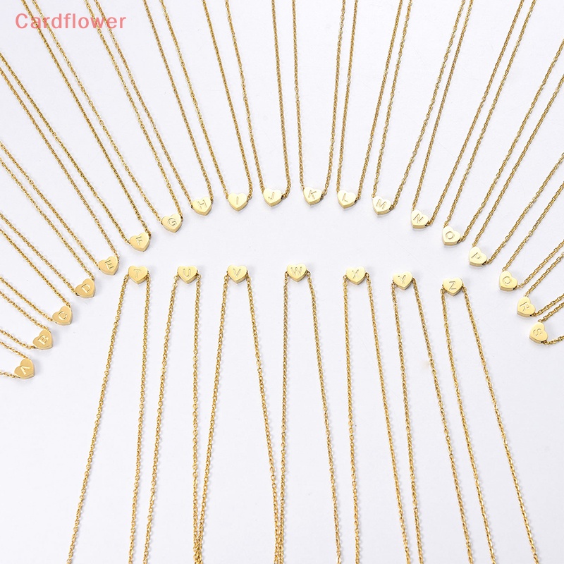 Vòng Cổ Choker Mặt Trái Tim Chữ Cái Từ A Đến Z Đơn Giản Thời Trang Cho Nữ