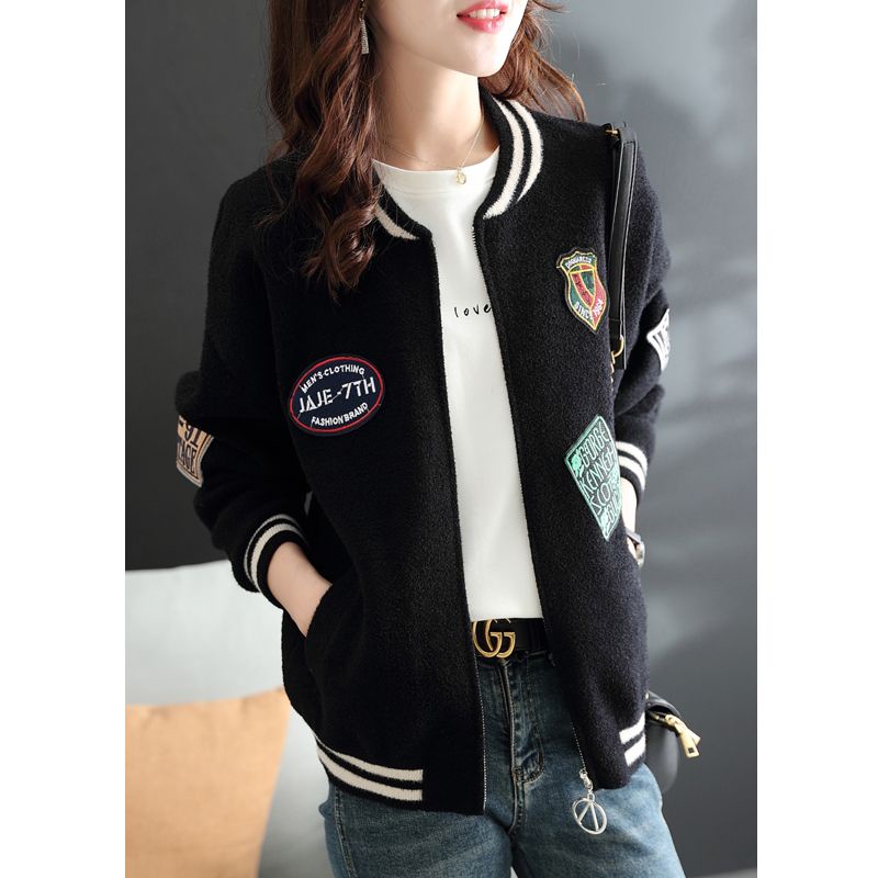 Áo Khoác Bóng Chày Ngắn Tay Dài Dáng Rộng Thời Trang Mùa Xuân 2023 Cho Nữ
