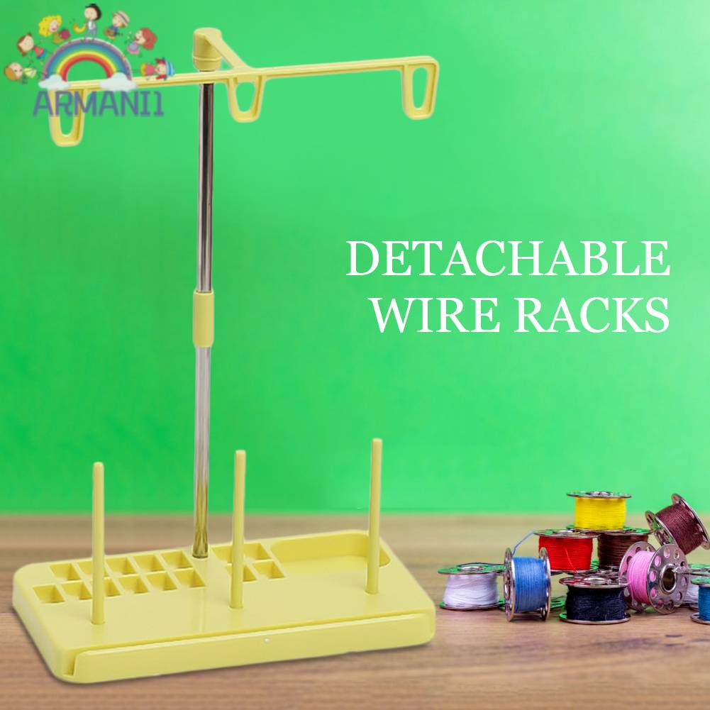 Giá Đỡ Cuộn Chỉ Thêu Hình Nón 3 Trục Tùy Chỉnh Tiện Dụng Cho Máy May