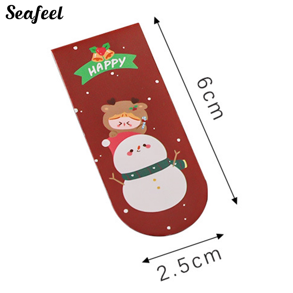 Set 2 Phụ Kiện Trang Trí Giáng Sinh Bằng Giấy Hai Mặt Họa Tiết Hoạt Hình Sáng Tạo